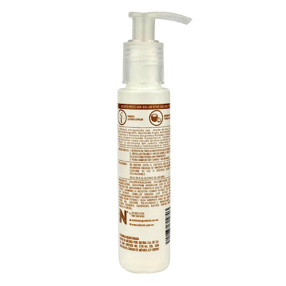 Protec Hair Coco Bioelixir Repair 90ml Nefertiti tratamiento reparador cabello dañado con extracto de coco