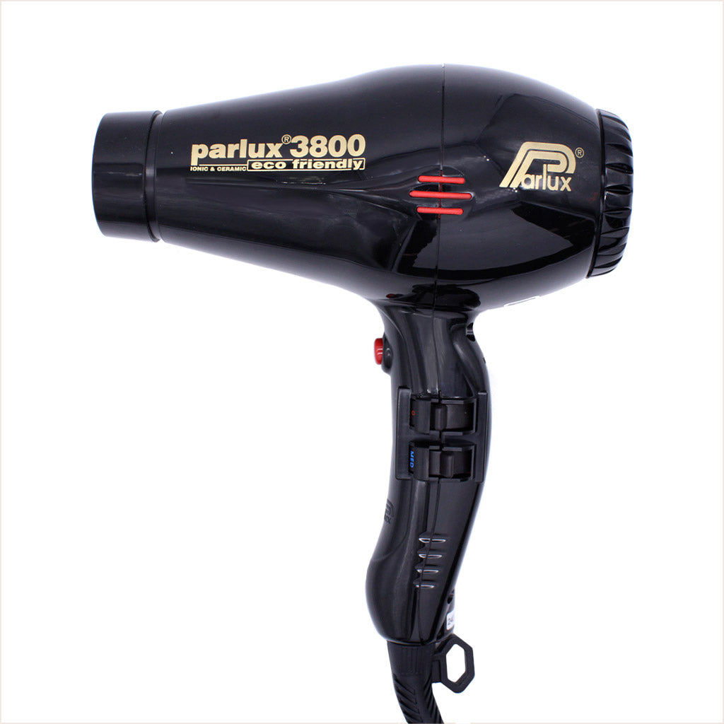 Secadora Parlux 3800 Ionic Ceramic Black Profesional Salón Eco Friendly