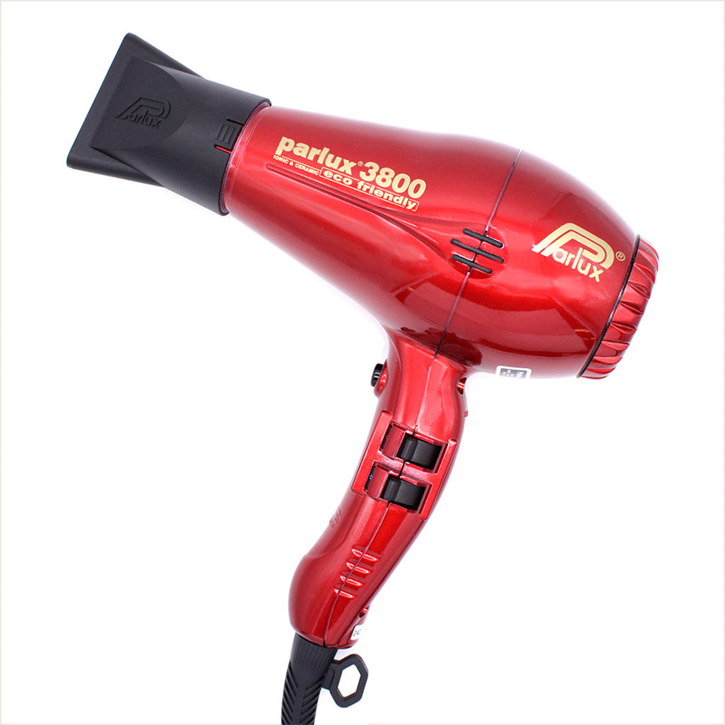 Secadora Parlux 3800 Ionic Ceramic Red Profesional Salón Eco Friendly