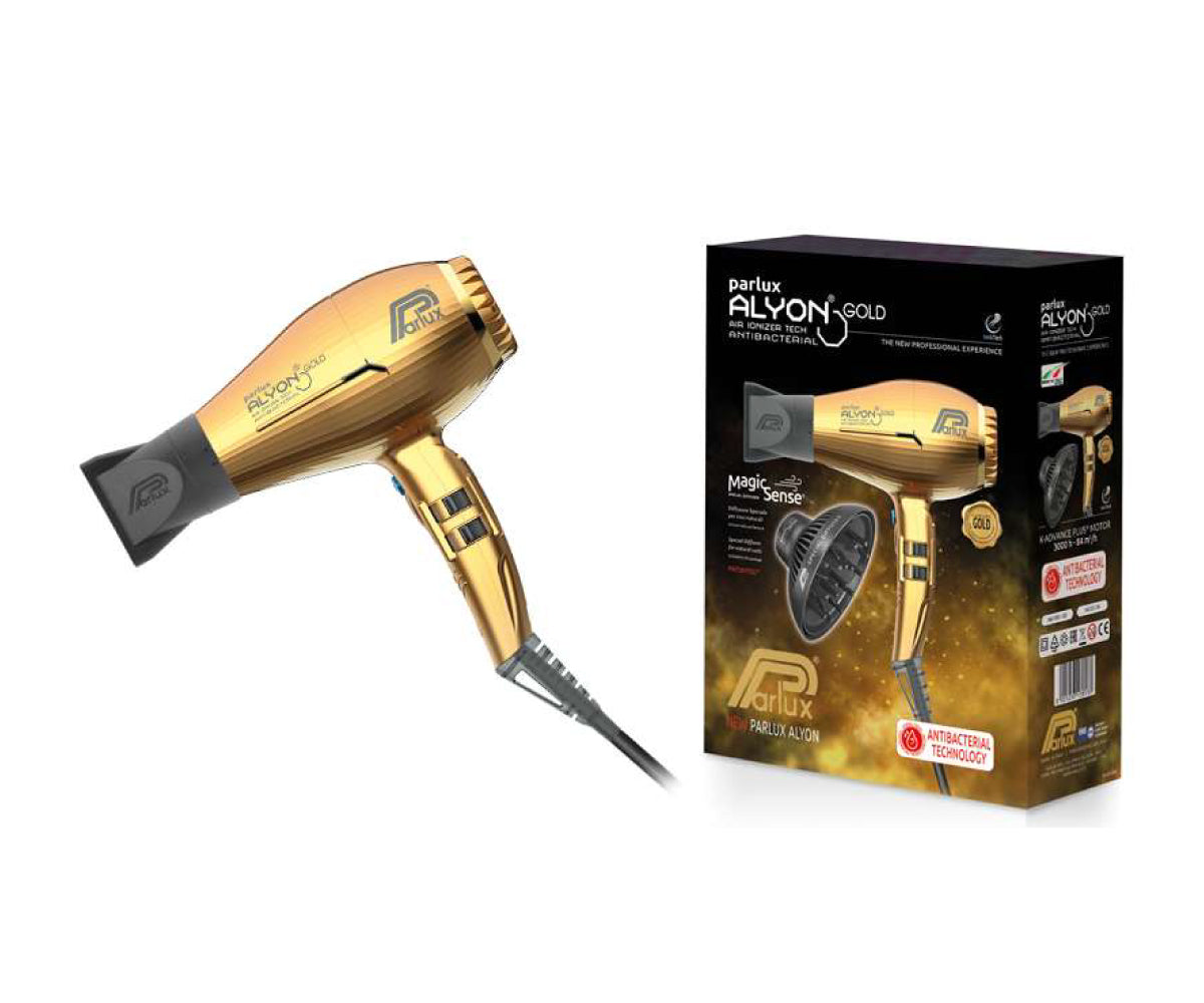 Pack Secadora Parlux Alyon Gold con Difusor Profesional Salón Iónica 2250W