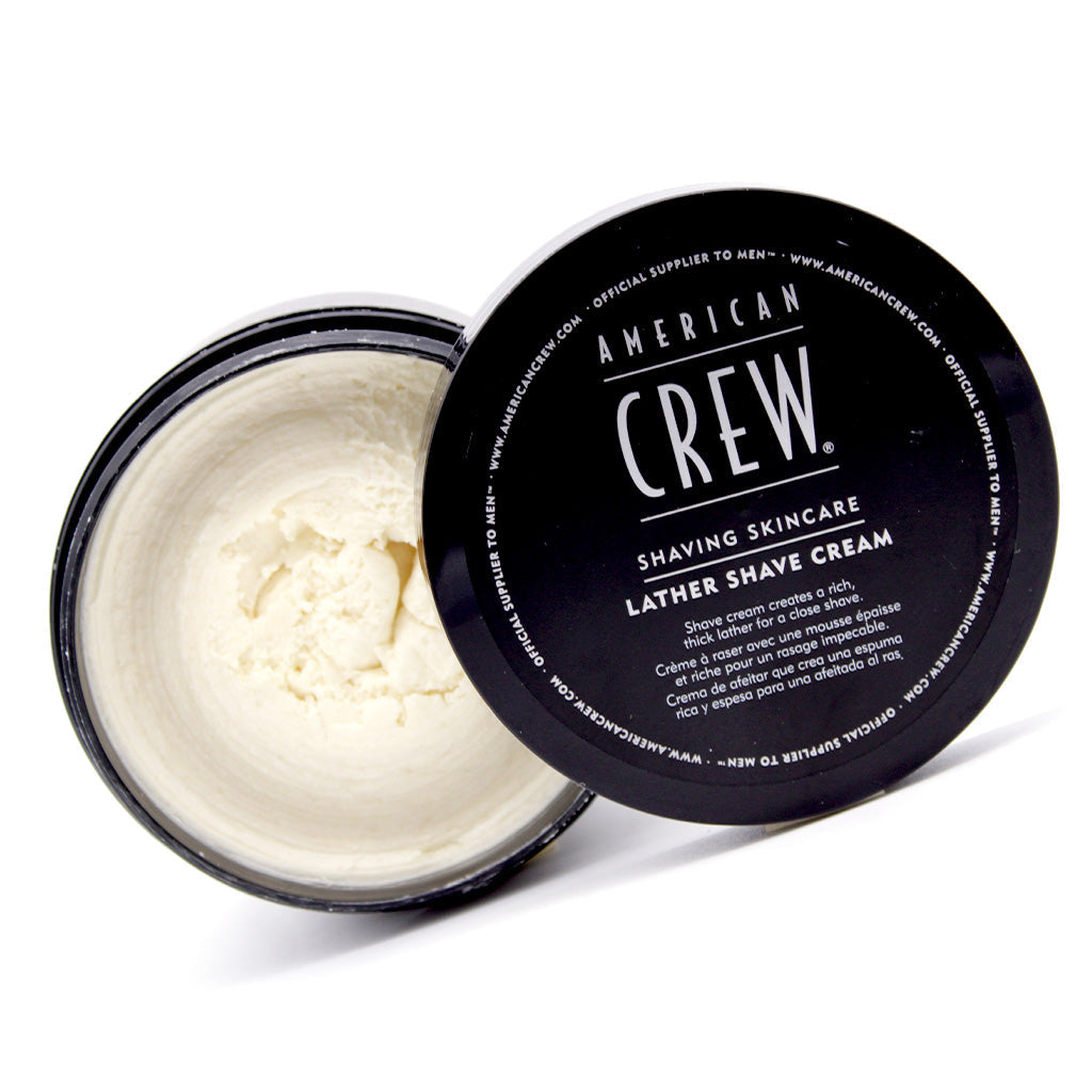 Crema American Crew Lather Shave Cream 250ml Espuma Rica Afeitado Barbería