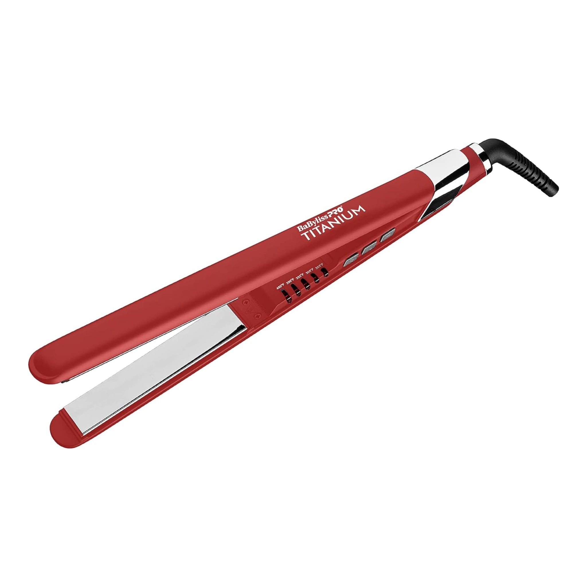 Plancha alaciadora BabyLiss BT130 titanium roja 1 pulgada para cabello profesional