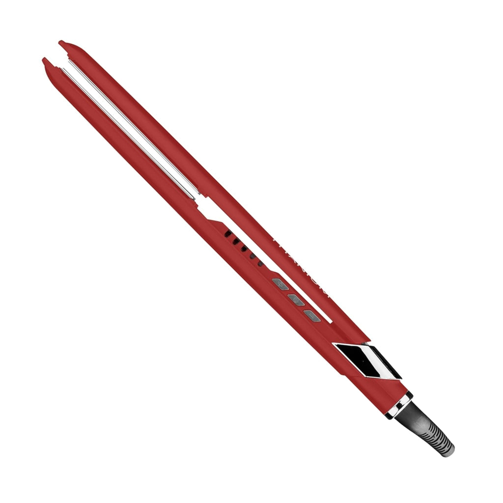 Plancha alaciadora BabyLiss BT130 titanium roja 1 pulgada para cabello profesional