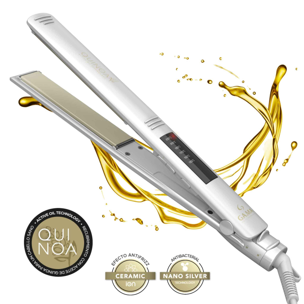 Plancha para cabello GAMA Elegance STD Quinoa con placas de cerámica y tecnología iónica