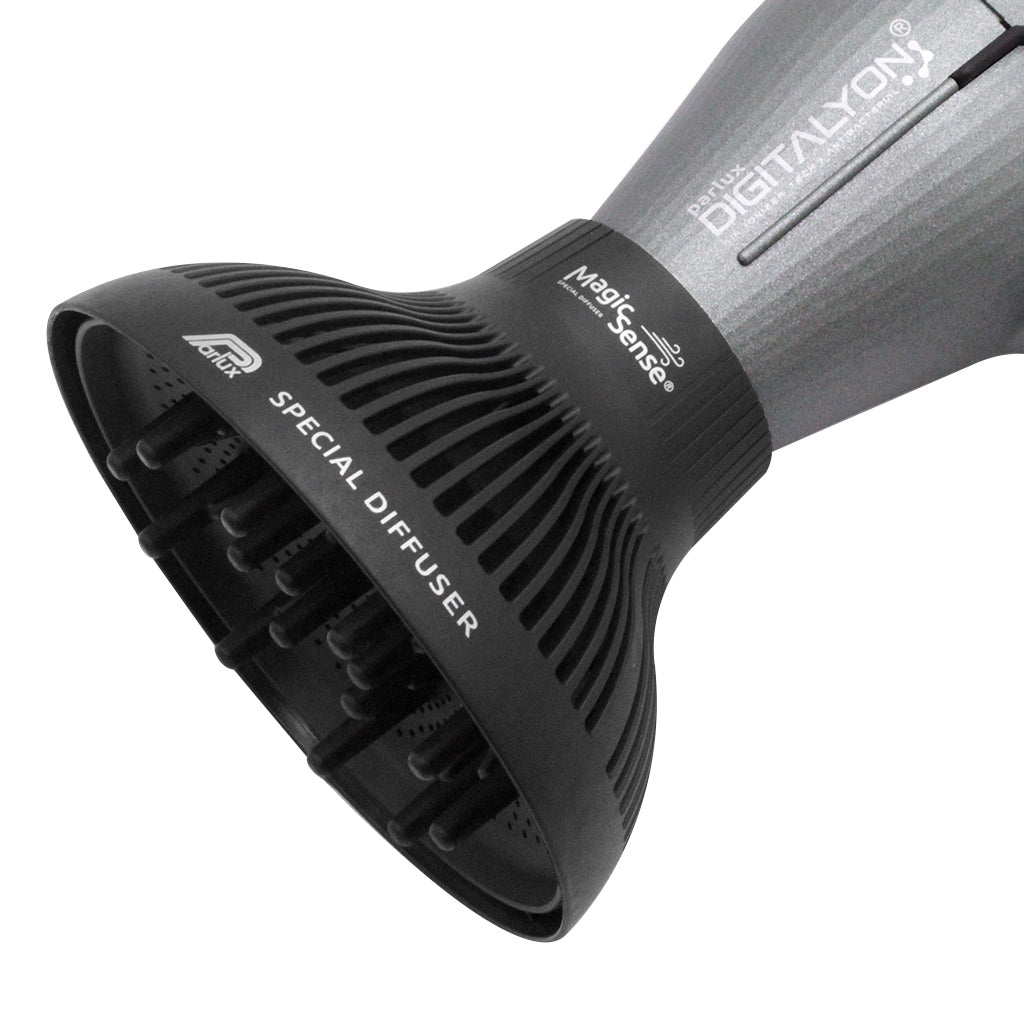Pack Secadora Parlux Digitalyon Glitter Grey Profesional Salón Motor Digital 2400W
