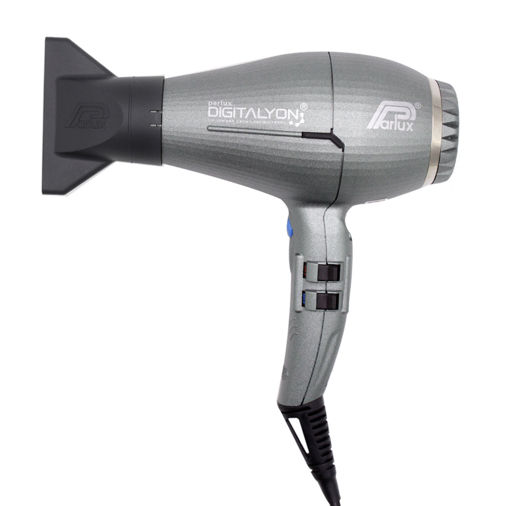 Pack Secadora Parlux Digitalyon Glitter Grey Profesional Salón Motor Digital 2400W