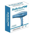 Secadora Nano Titanium BaByliss 2000W color negro con tecnología profesional para salón
