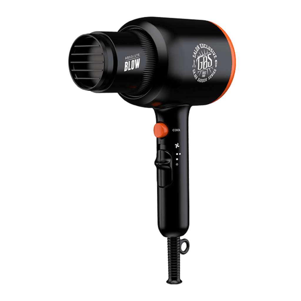 Secadora GBS Blow GAMA profesional color negro con tecnología iónica para salones de belleza