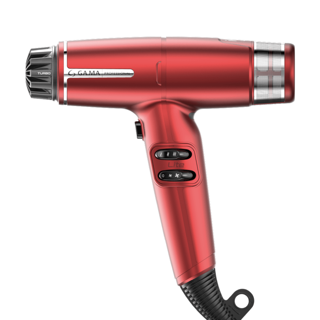 Secadora GAMA iQ Lite Red profesional ultra ligera color rojo para estilistas y salones de belleza