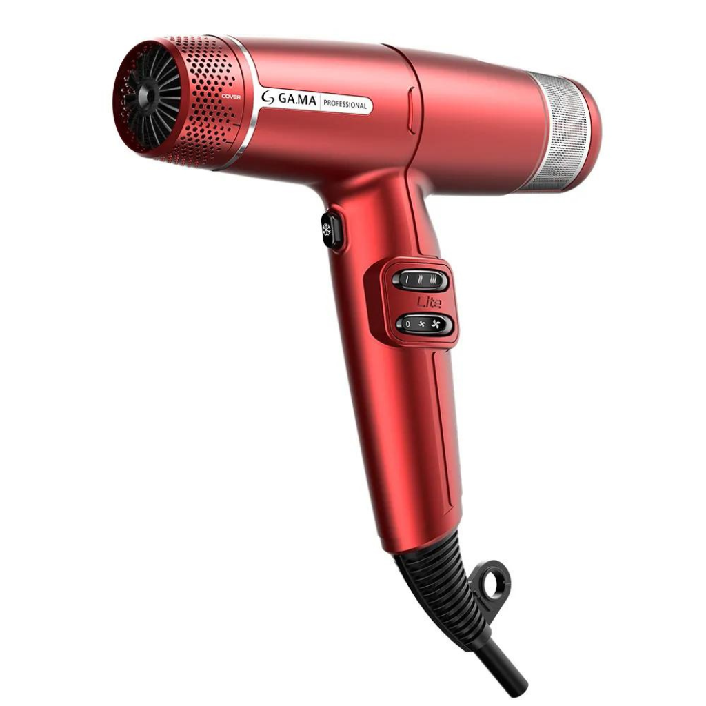 Secadora GAMA iQ Lite Red profesional ultra ligera color rojo para estilistas y salones de belleza