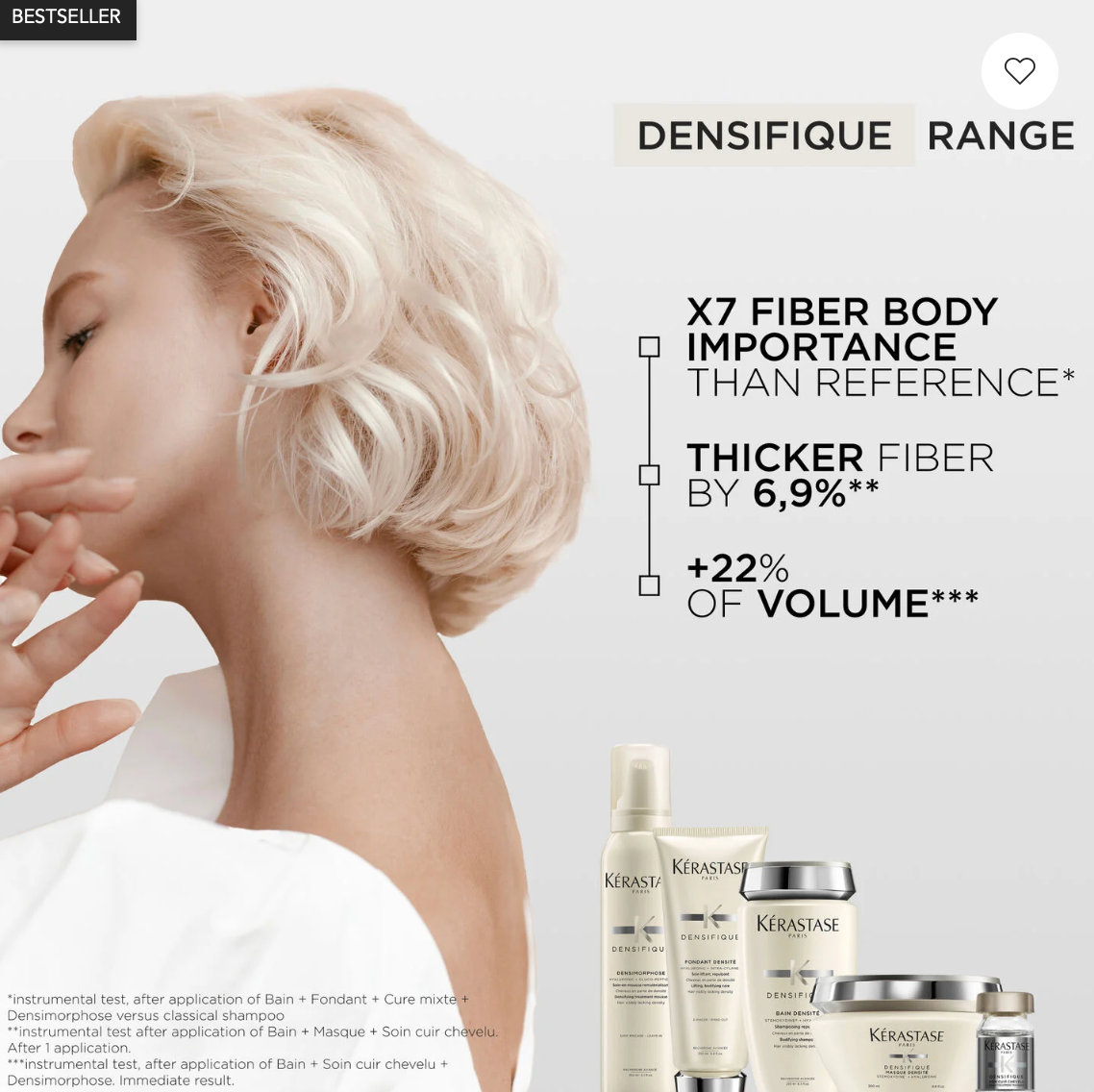 Shampoo Kérastase Densifique Bain Densité 250ml para cabello fino y sin volumen