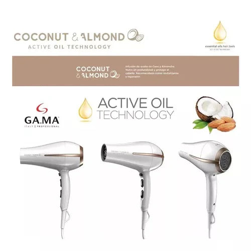Secadora GAMA Bora Coconut Iónica Profesional Cabello