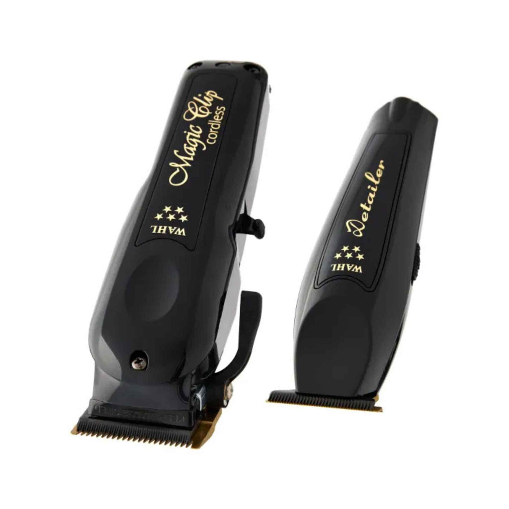 WAHL Barber Combo Cordless - Kit cortadora y recortadora inalámbrica profesional para barbería