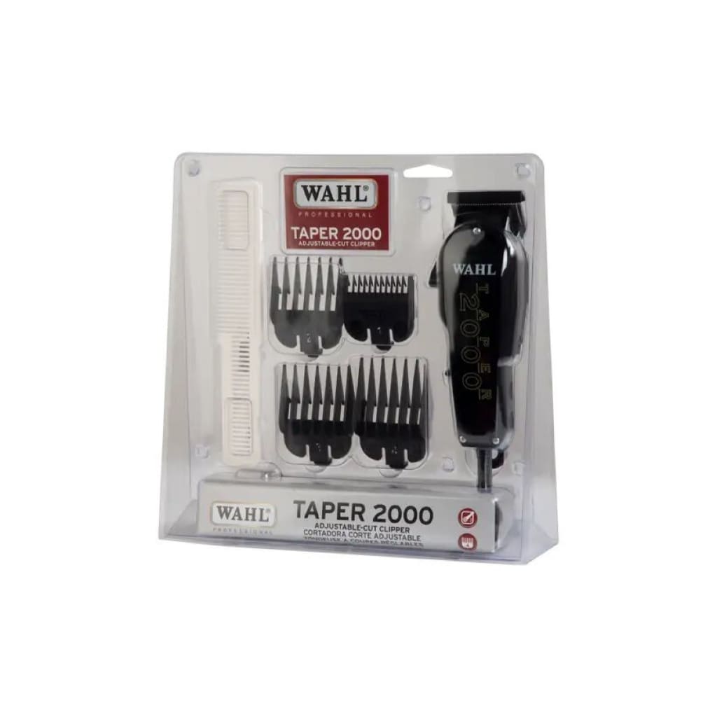 Cortadora Wahl Taper 2000 Black Blstr profesional para barbería con cuchillas autoafilables
