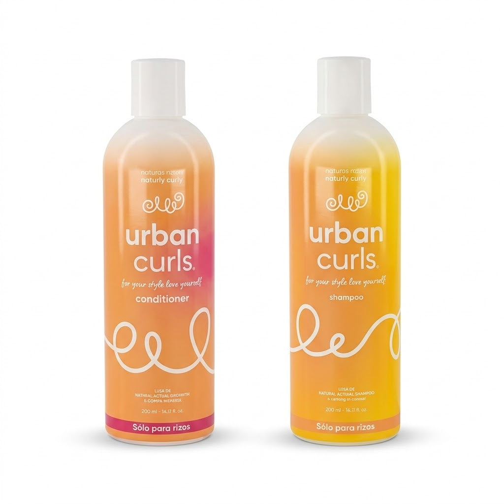 URBAN CURLS DÚO ESENCIAL PARA RIZOS (SHAMPOO 360 ML + ACONDICIONADOR 360 ML)