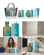 Kit Moroccanoil Repair | Shampoo, Acondicionador, Tratamiento, Crema de Manos y Cosmetiquera