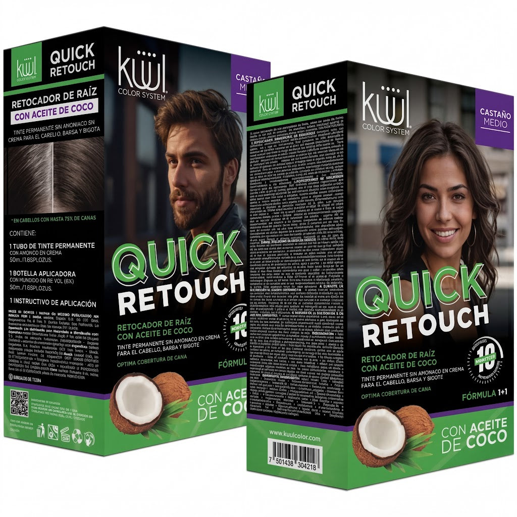 KUUL Quick Retouch Medium Brown Kit 100ml