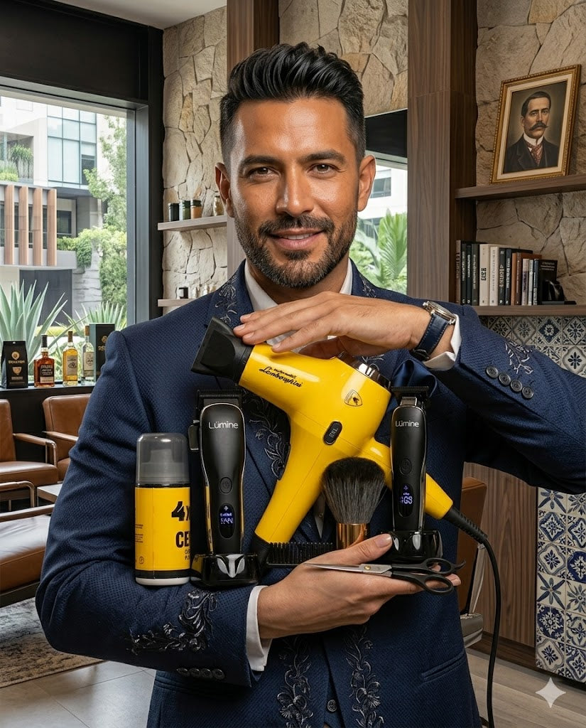 Kit Profesional de Barbería Lúmine & Lamborghini – Corte, Perfilado y Estilo Completo