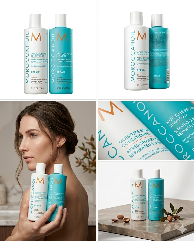MOROCCANOIL MOISTURE REPAIR SHAMPOO + CONDITIONER 250ML
