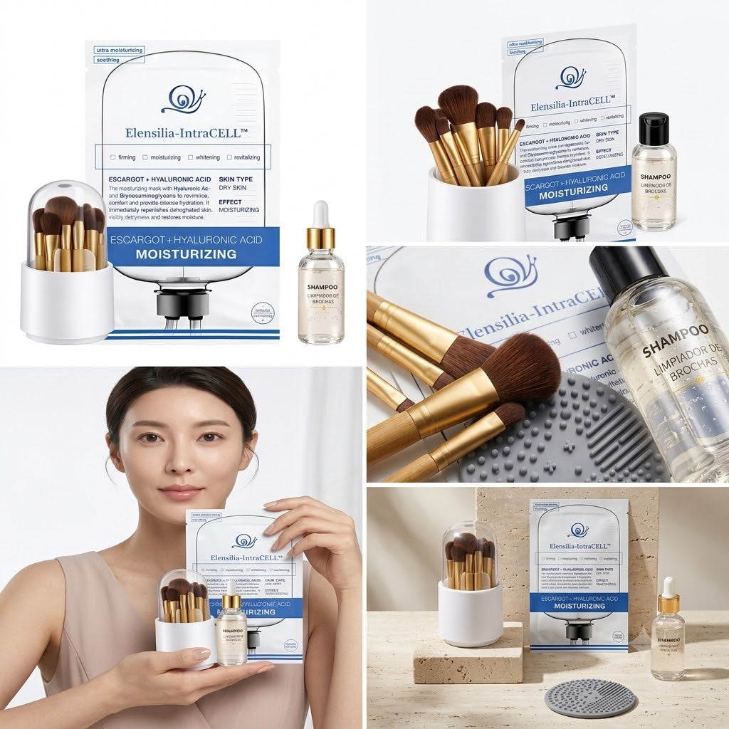 MASCARILLA FACIAL ELENSILIA INTRACELL ESCARGOT + ACIDO HIALURONICO HUMECTAN