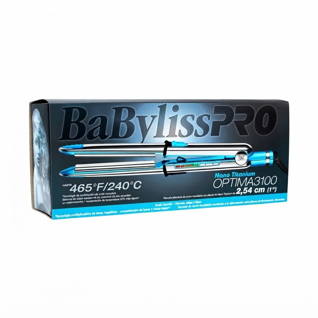 Plancha Alaciadora BaByliss Optima 3100 Nano Titanium 1" Iónica Profesional