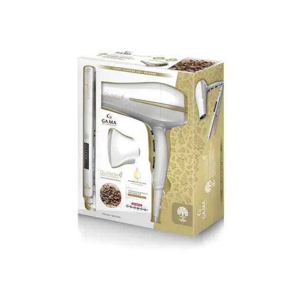 Combo GAMA Quinoa Secadora Bora + Plancha Elegance LED