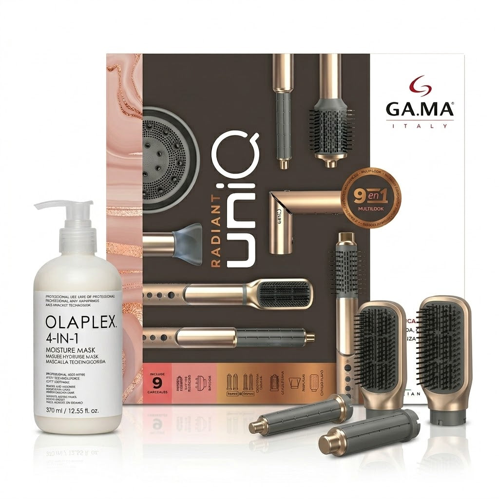 COMBO STYLER GAMA RADIANT UNI + OLAPLEX 4-IN-1 MOISTURE MASK