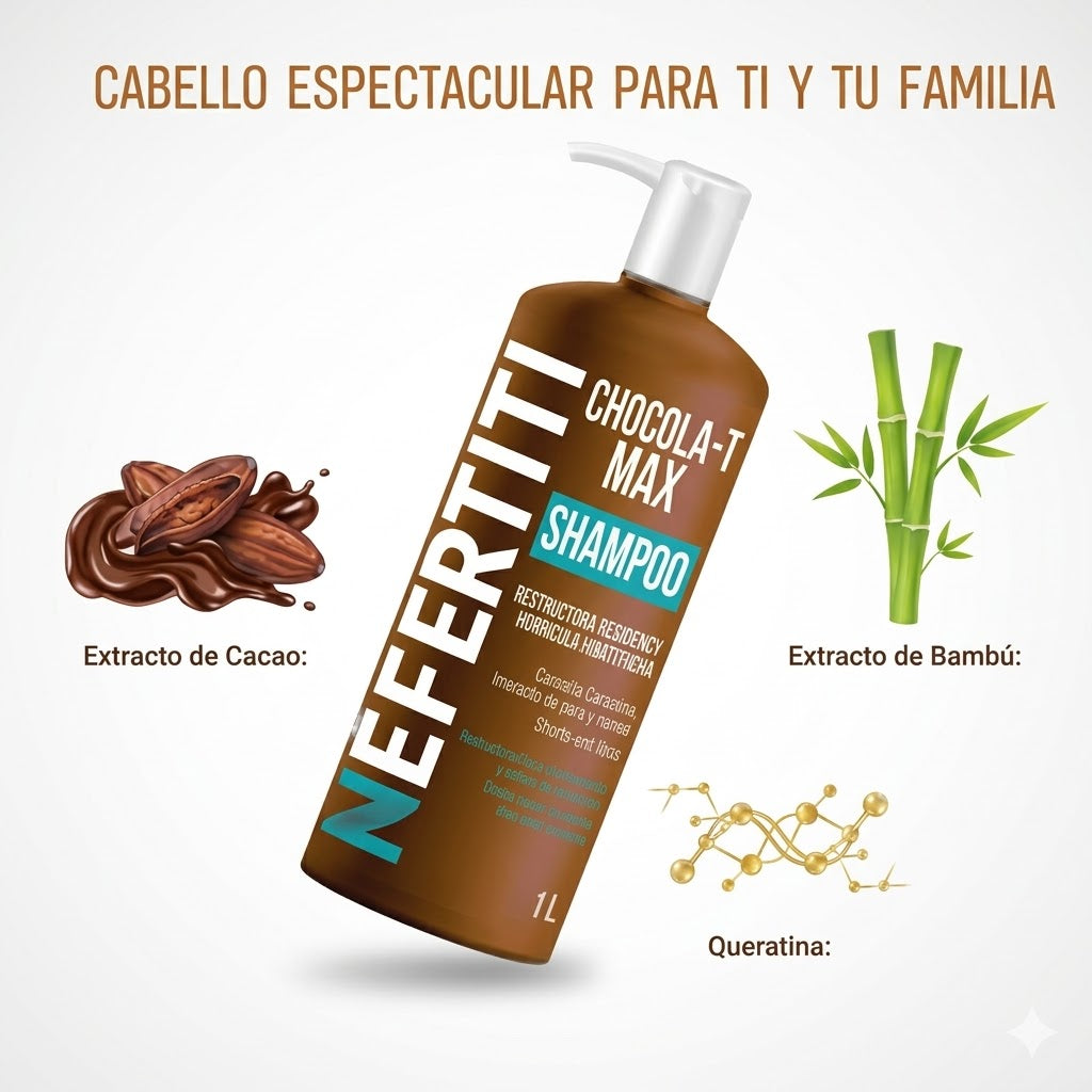 NEFERTITI SHAMPOO CHOCOLA-T MAX 1l