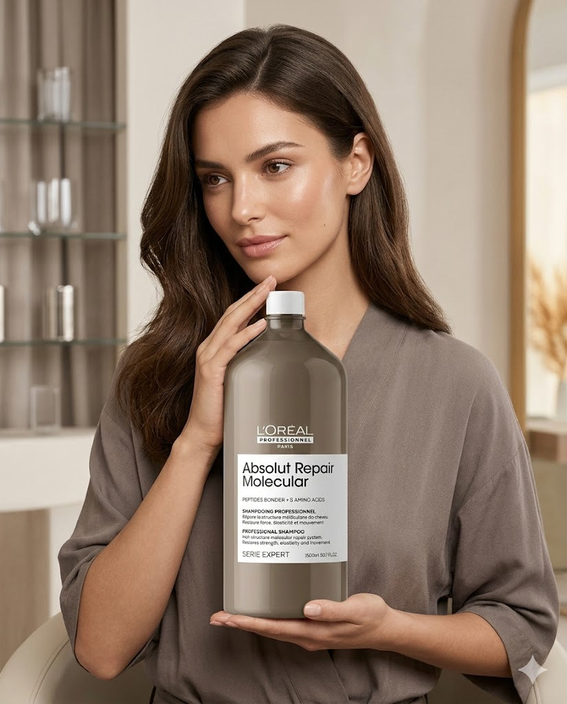 L'Oréal Professionnel Absolut Repair Molecular Shampoo 1500 ml – Reparación Molecular Profesional para Cabello Dañado