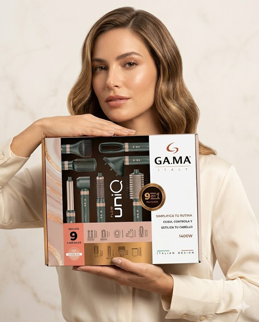 GAMA Italy Uniq Flow 9 en 1 1400W – Cepillo de Aire Multifuncional