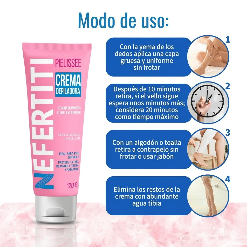NEFERTITI PIELISSEE CREMA DEPILADORA TUBO 120 GR