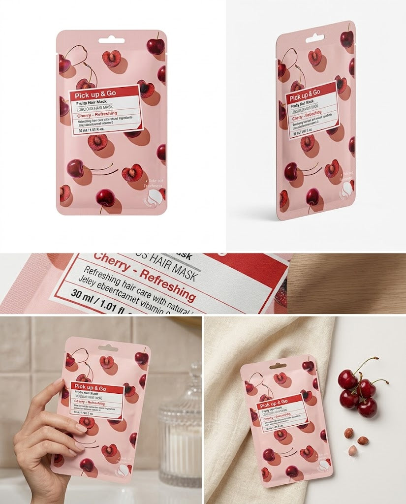 PICK UP & GO MASCARILLA CAPILAR CEREZA (HAIR MASK CHERRY) - REFRESHING