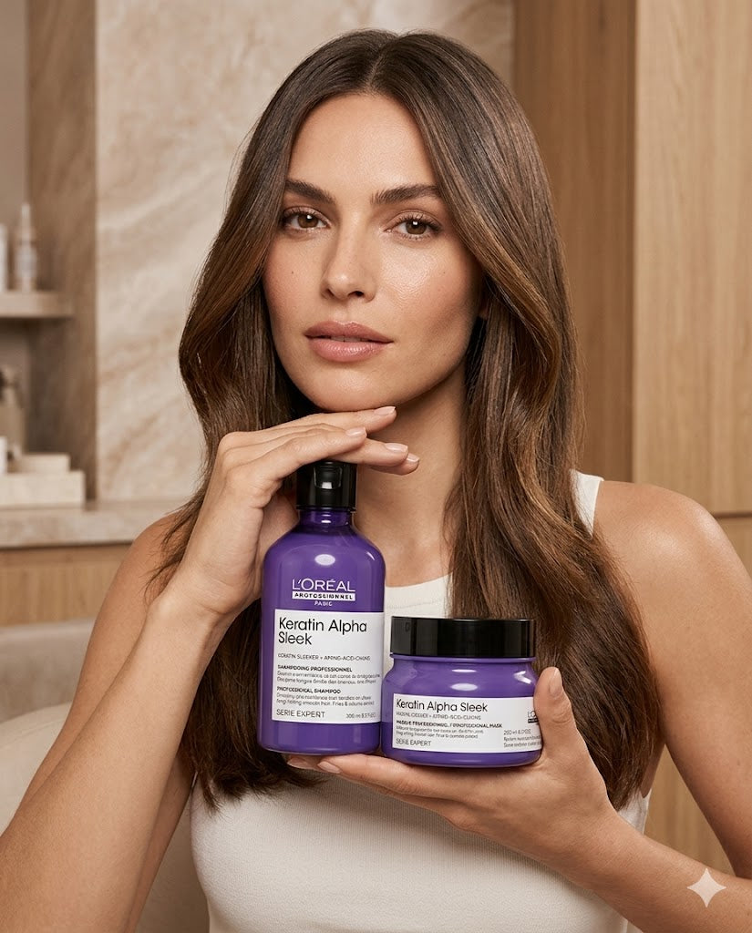 L'Oréal Professionnel Keratin Alpha Sleek Duo – Control de Frizz y Suavidad Profesional