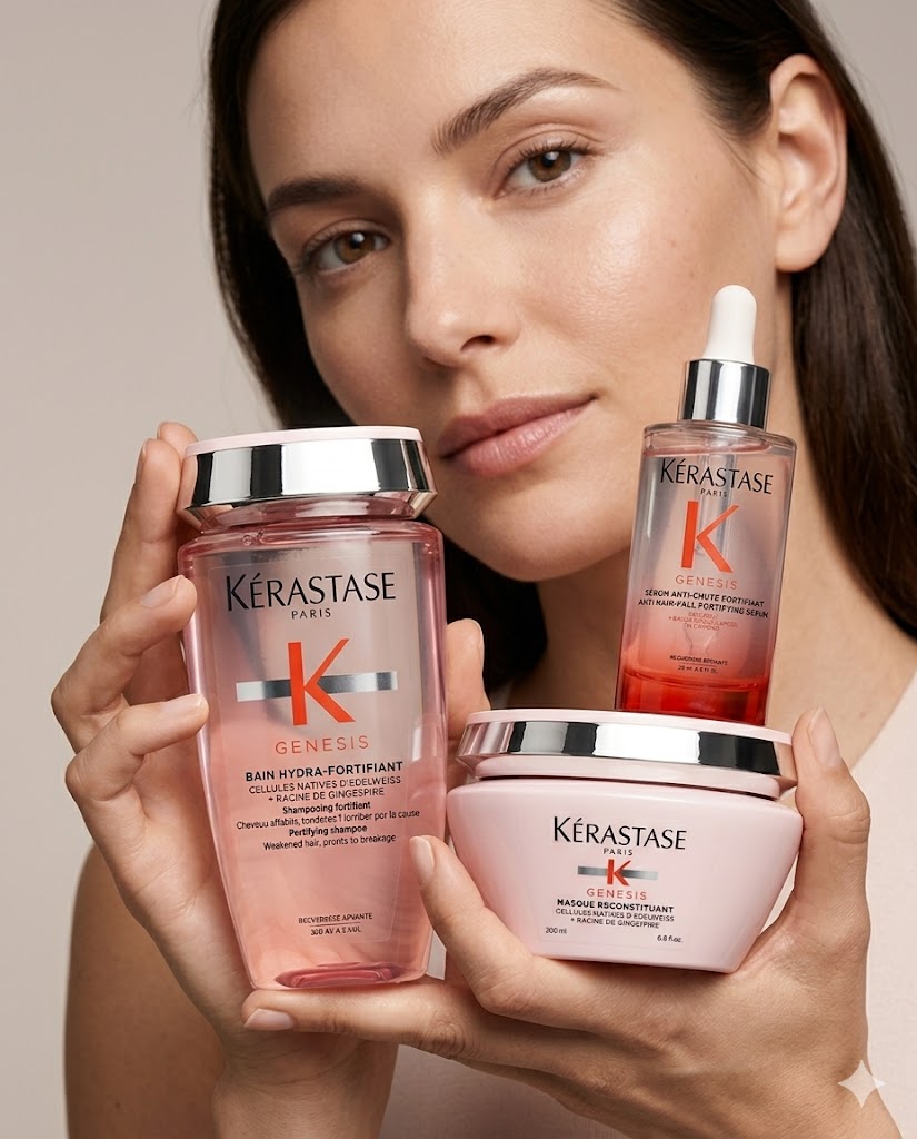 KÉRASTASE GENESIS RUTINA ANTICAÍDA FORTIFICANTE ESENCIAL (SHAMPOO 250 ML + MASCARILLA 200 ML + SÉRUM 90 ML)