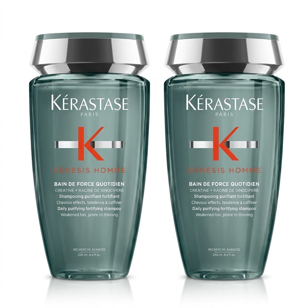 Dúo Kérastase Genesis Homme – Shampoo Bain de Force Quotidien 2x250ml Anticaída