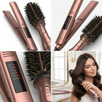 GAMA Italy Keratina Set Profesional – Plancha + Cepillo Secador Voluminizador