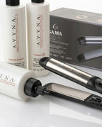 Combo Plancha Profesional GAMA CP1 Style Duo Led Titanio + AVYNA Pozione Booster 300 ml + Pozione 10 Tamanu Oil 250 ml