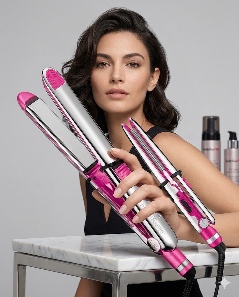Combo Planchas BaByliss Optima 3000 + Optima Mini 2000 Pink Set Profesional