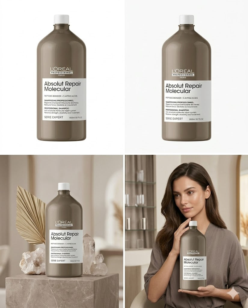 L'Oréal Professionnel Absolut Repair Molecular Shampoo 1500 ml – Reparación Molecular Profesional para Cabello Dañado