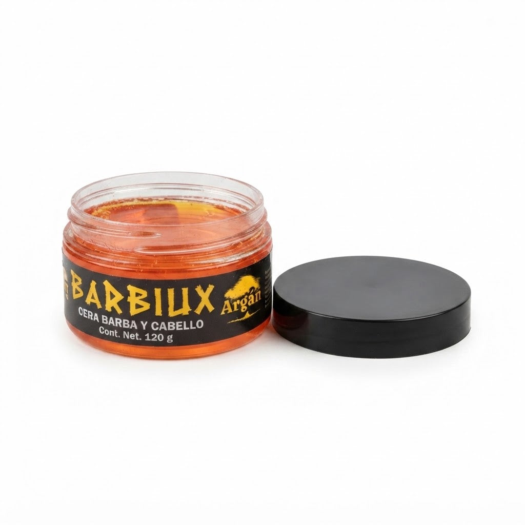 Cera para Cabello y Barba Barbiux con Aceite de Argán Fijación Fuerte 120 g