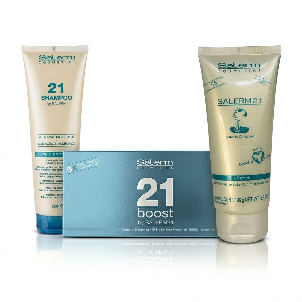 SALERM 21 SHAMPOO 300 ML + SALERM 21 LEAVE-IN 200 ML + 21 BOOST
