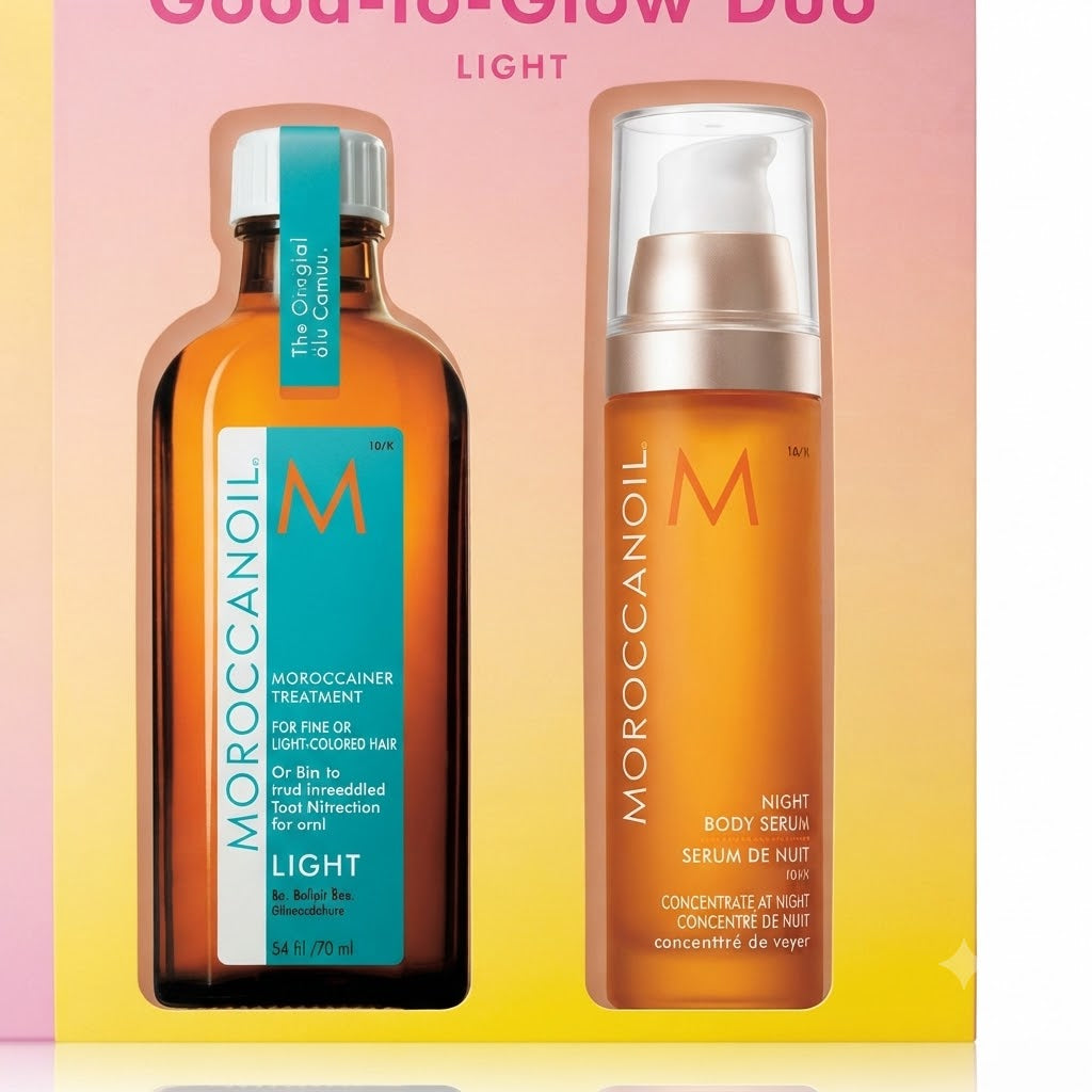Kit Moroccanoil Good-To-Glow Duo Light | Tratamiento Light + Night Body Serum