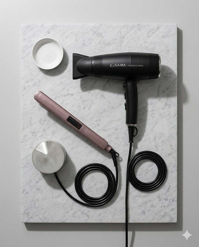 GAMA Italy Kit Brillo 3D Therapy – Secadora Profesional + Plancha Cerámica Ion