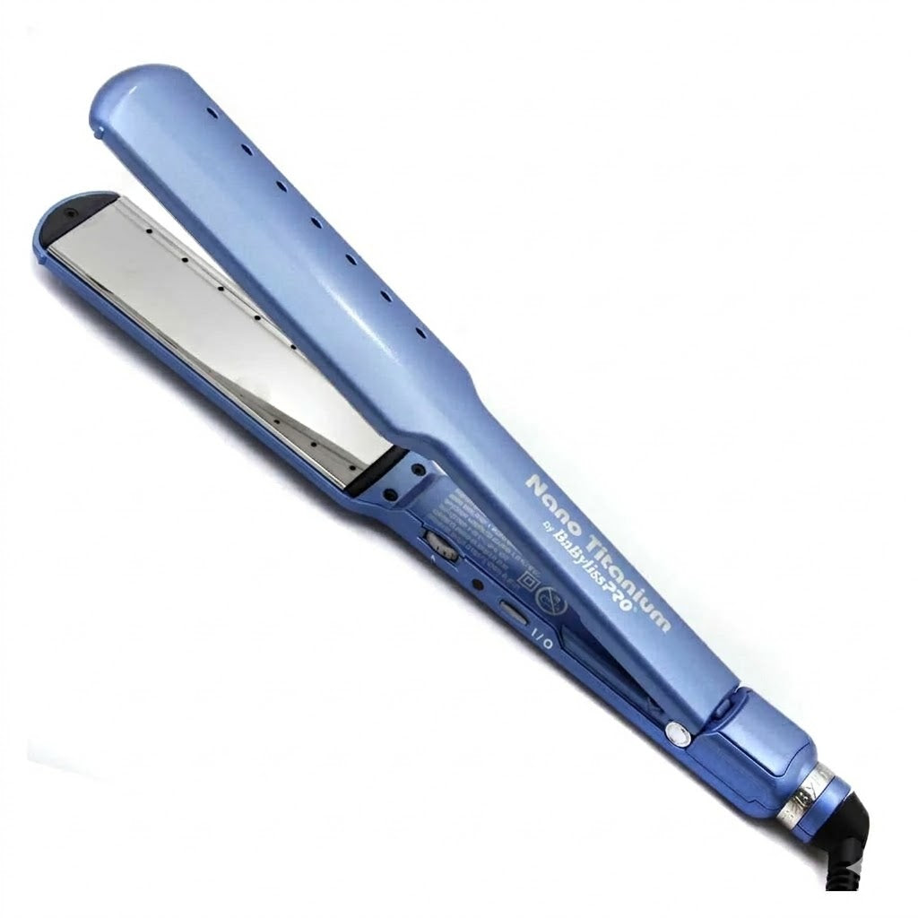 Plancha Alaciadora BaByliss Nano Titanium 1½" BNT5073 Cabello Húmedo y Seco Azul