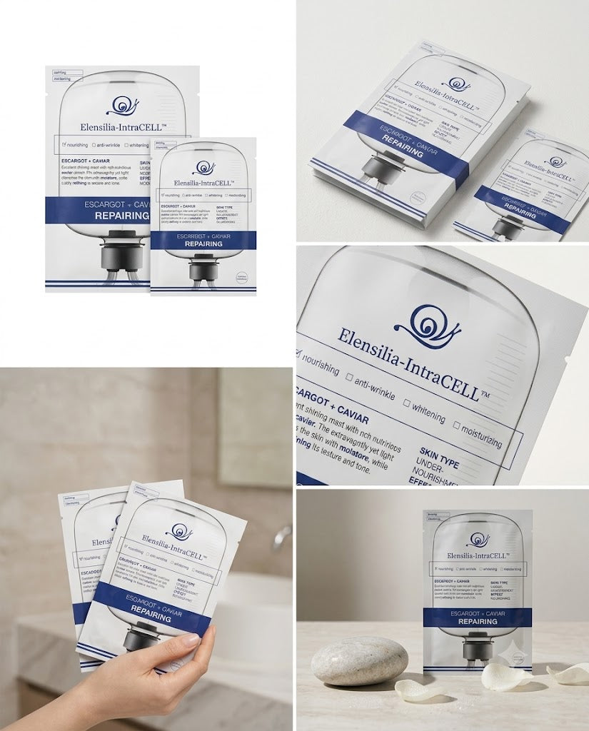 MASCARILLA FACIAL ELENSILIA INTRACELL ESCARGOT + CAVIAR REPARADORA 25 ML
