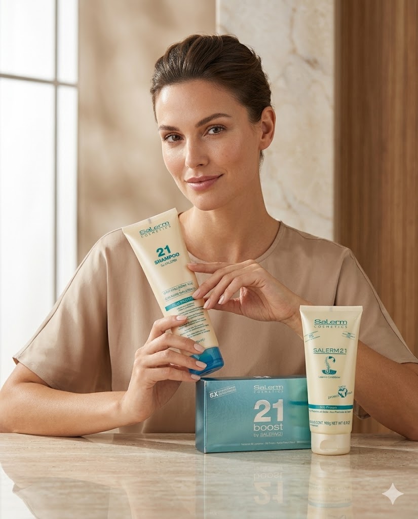 SALERM 21 SHAMPOO 300 ML + SALERM 21 LEAVE-IN 200 ML + 21 BOOST