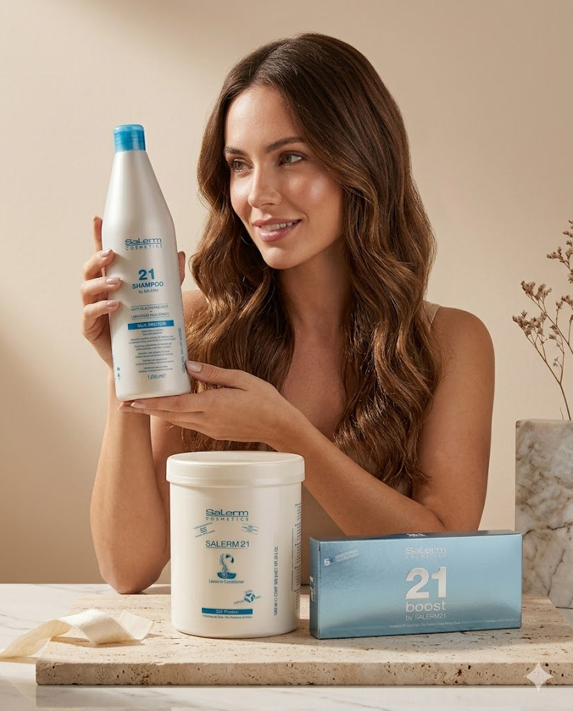 SALERM 21 SHAMPOO 1000 ML + SALERM 21 MASCARILLA 1000 ML + 21 BOOST