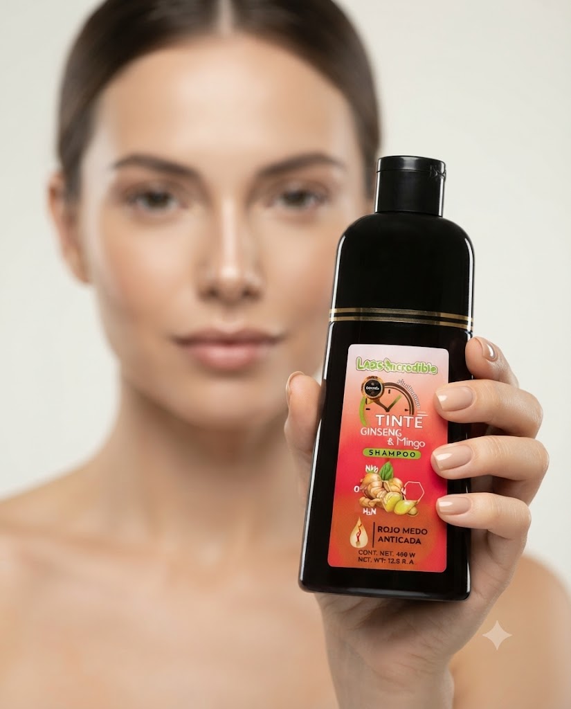 Shampoo Matizante Rojo Medio Labs Incredible Ginseng &amp; Mingi Cubre Canas 450 ml