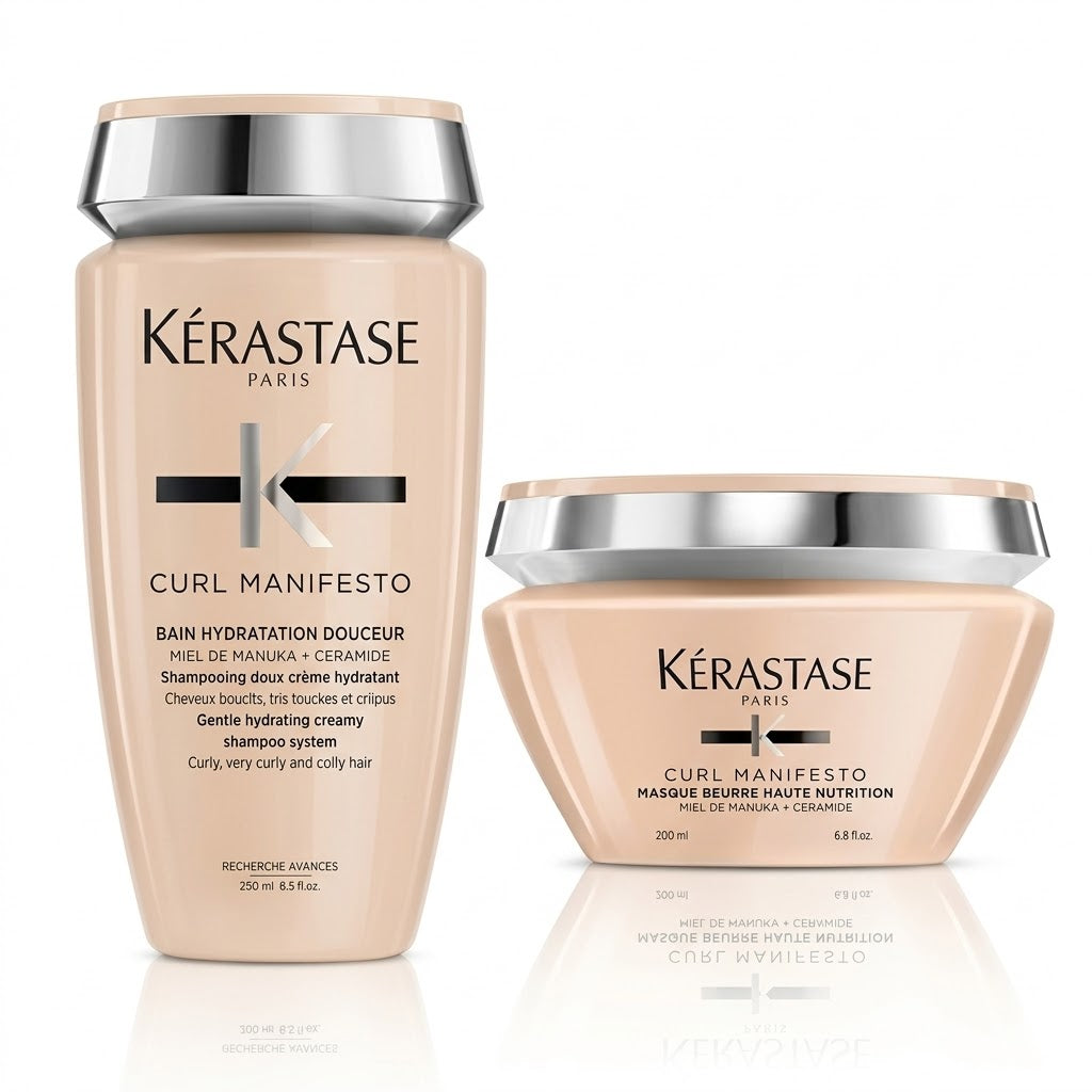 KÉRASTASE CURL MANIFESTO BAIN HYDRATATION DOUCEUR 250 ML + MASQUE BEURRE HAUTE NUTRITION 200 ML
