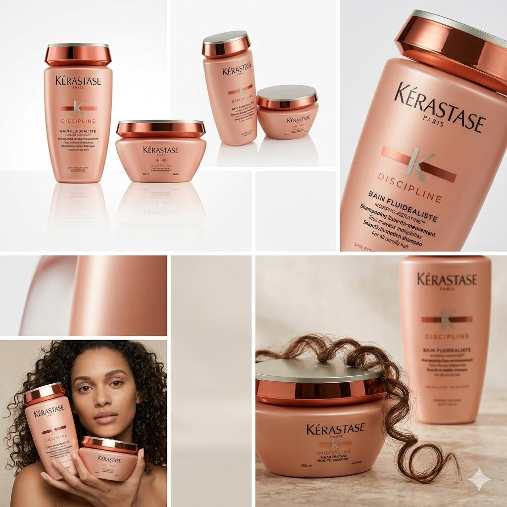 KÉRASTASE DISCIPLINE BAIN FLUIDEALISTE 250 ML + MASKÉRATINE 200 ML